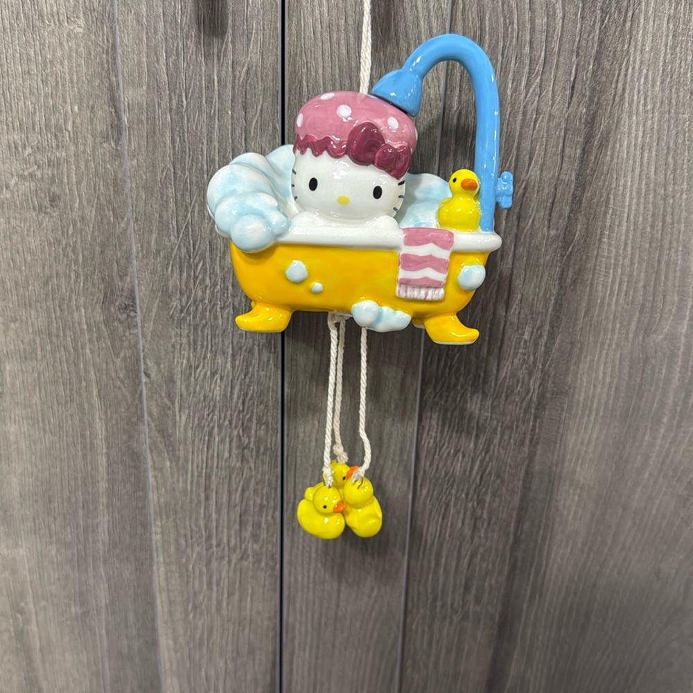 Blue Sky Clayworks Hello Kitty Bathtub With Ducks Wind Chime By Heather Goldminc